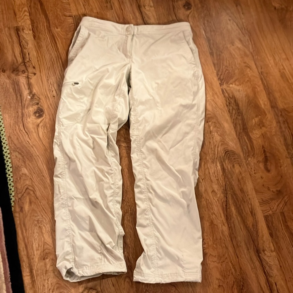 LL Bean khaki tan nylon hiking pants women’s 10P gorpcore
